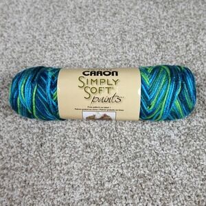 Caron Simply Soft Paints Peacock Feather Variegated Acrylic Yarn 4oz C9700P